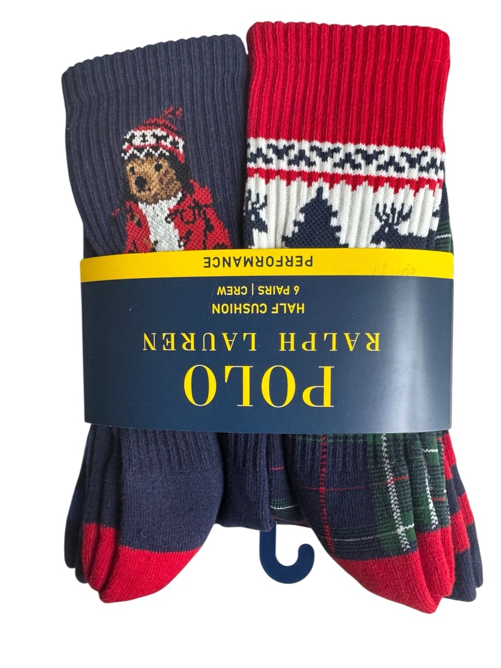 Polo Ralph Lauren Men’s Christmas Crew Socks-6 Pair Pack